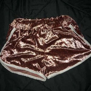 velvet shorts